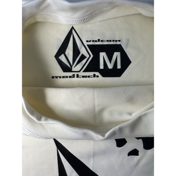 Volcom Hawaii Mod Short Sleeve Shirt Thrashguard White Blue Red Size Medium - Picture 3 of 8